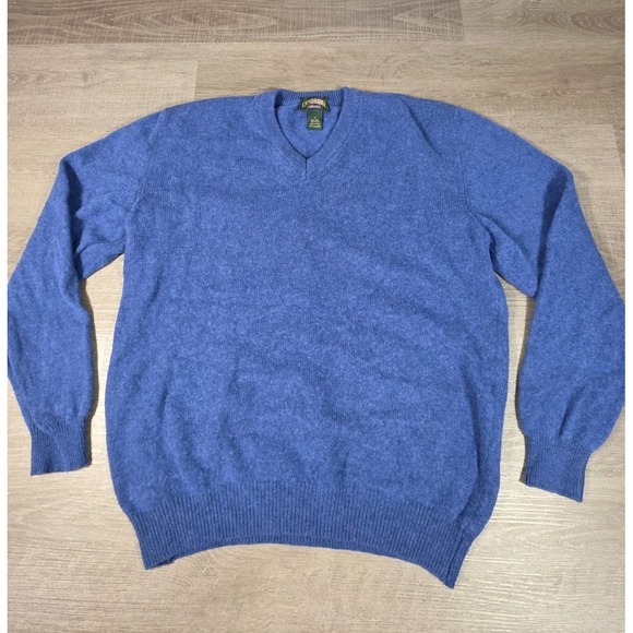 Cambridge Classics Blue Sweater Mens Sz Large Long Sleeve Made In Italy 80% Wool - Picture 1 of 6